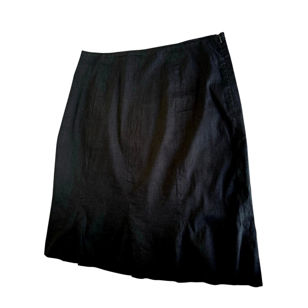 SKU3170 Harold's Women's Size 14 Black Linen Blend Career Pencil Skirt
